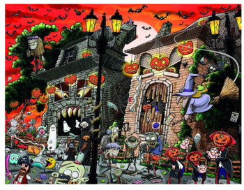 Chaos on Halloween 1000 piece jigsaw