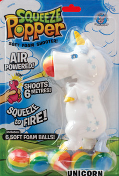 Squeeze popper unicorn white