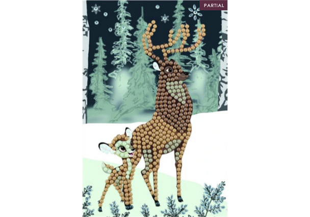 Festive bambi crystal art