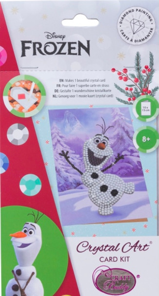 Floating Olaf crystal art card 10 x 15 cm