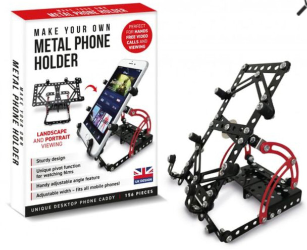 Make Your Own Metal Phone Holder Construction Set - Black