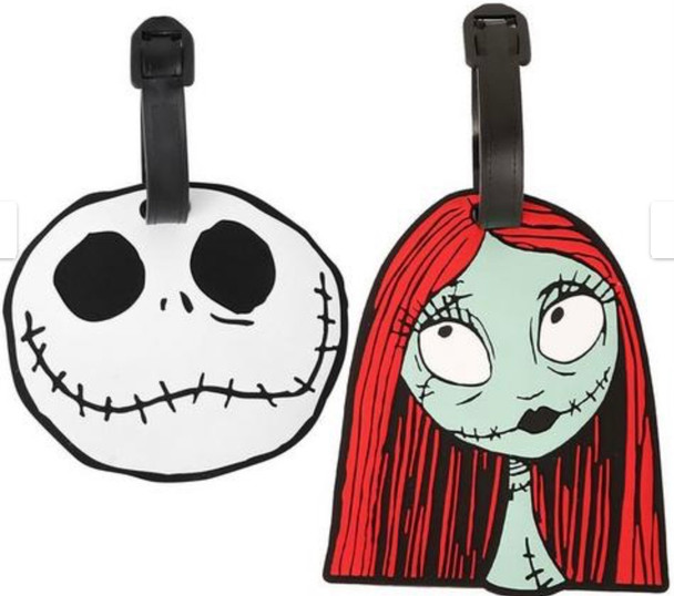 Nightmare Before Christmas White, Black & Red 2 Piece Luggage Tags