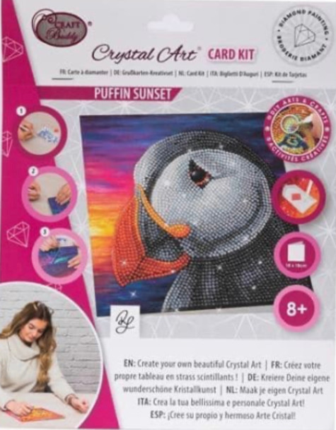 Puffin crystal art card