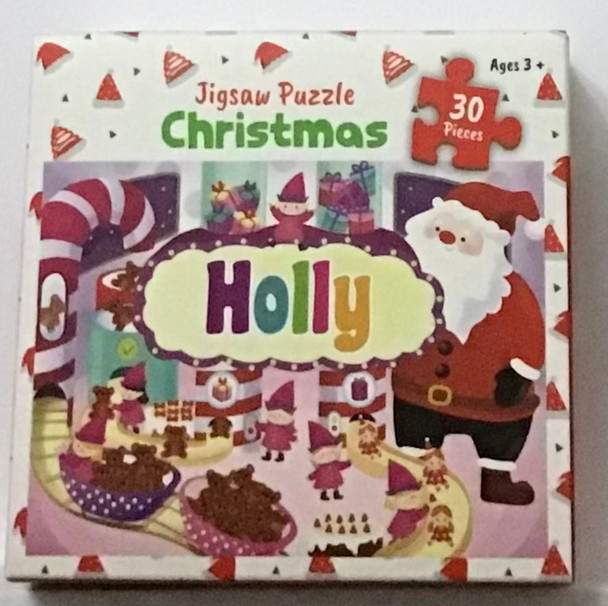 Children’s Christmas named jigsaw 30pc Holly