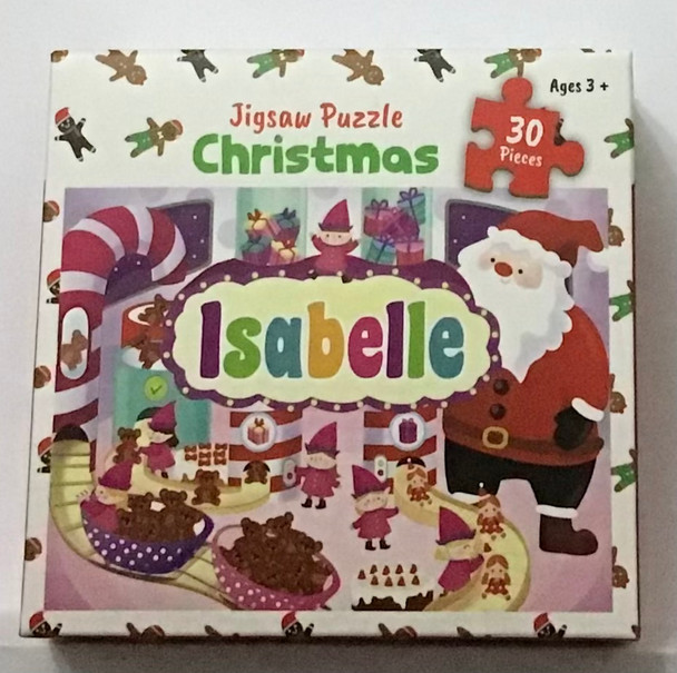 Children’s Christmas themed and named jigsaw 30pc Isabelle