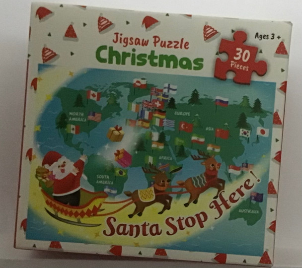 Children’s Xmas jigsaw 30pc Santa stop here