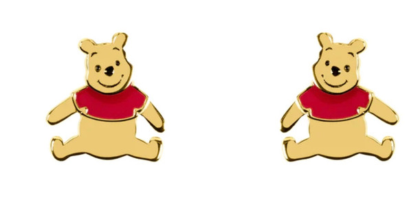 Whinnie the Pooh sterling silver stud earrings