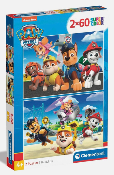 Clementoni paw patrol 2 x 60 piece jigsaw