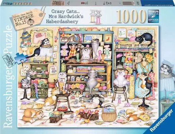 Ravensburger 1000 piece Jigsaw Puzzle Crazy Cats - Haberdashery