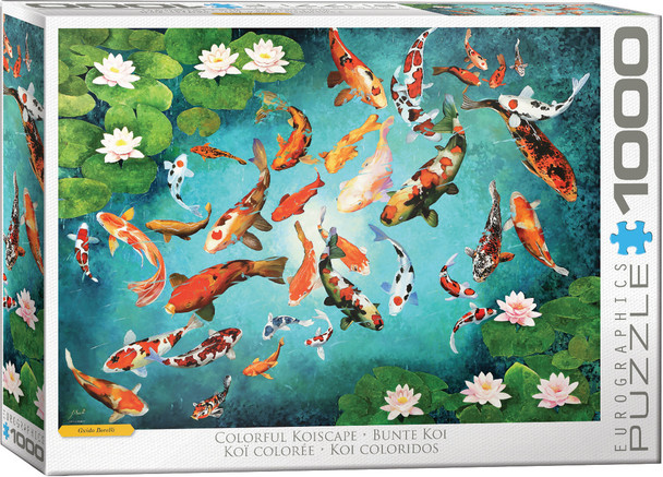 Colourful koi eurographics 1000 piece jigsaw