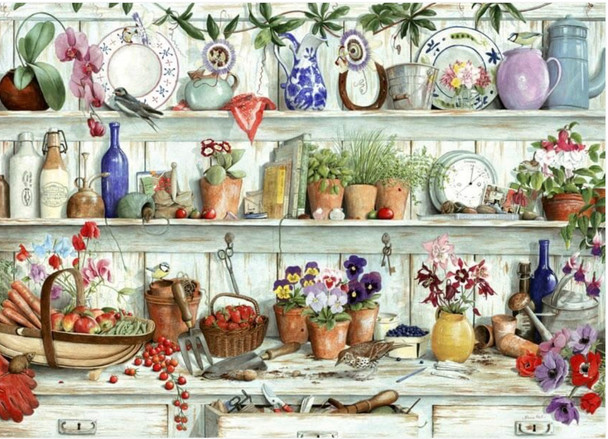 House of Puzzles - Posies & Produce - 500XL Piece Jigsaw Puzzle