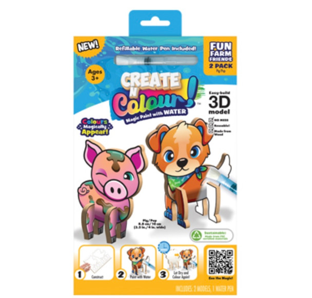 Create and colour pig and pup