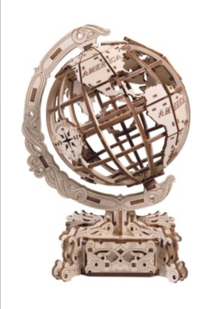 Wooden city world globe