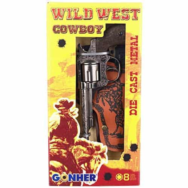 wild west metal gun  and holster
