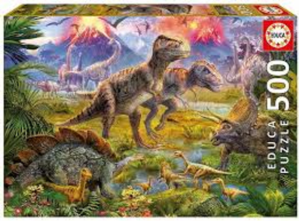 Educa 500 piece jigsaw Dinosaur Gathering