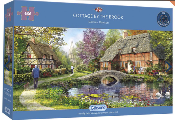 Gibson 636 piece jigsaw Cottage by the brook