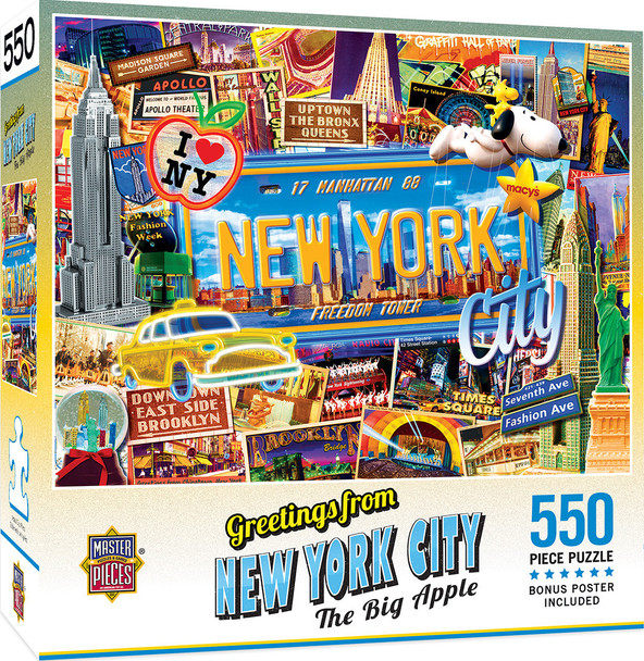 Masterpieces Puzzle Greetings from New York Puzzle 550 pieces