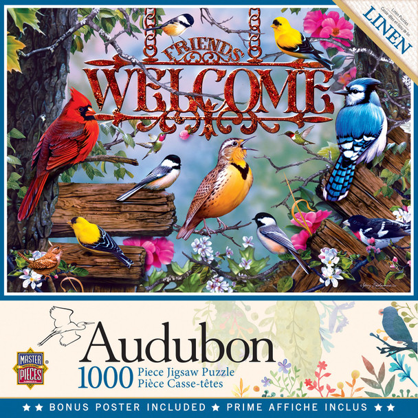 Masterpieces Puzzle Audubon Songbird Collage Puzzle 1000 pieces