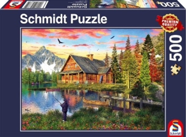 Schmidt 500 piece jigsaw fishing at the lake