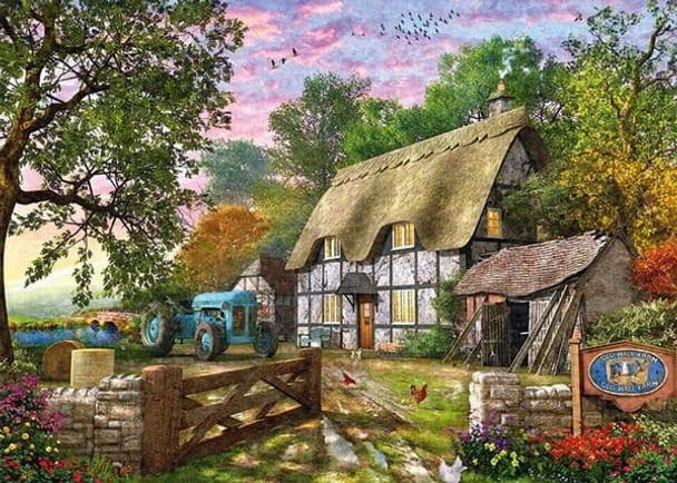 Falcon de luxe 1000 piece jigsaw The farmers cottage