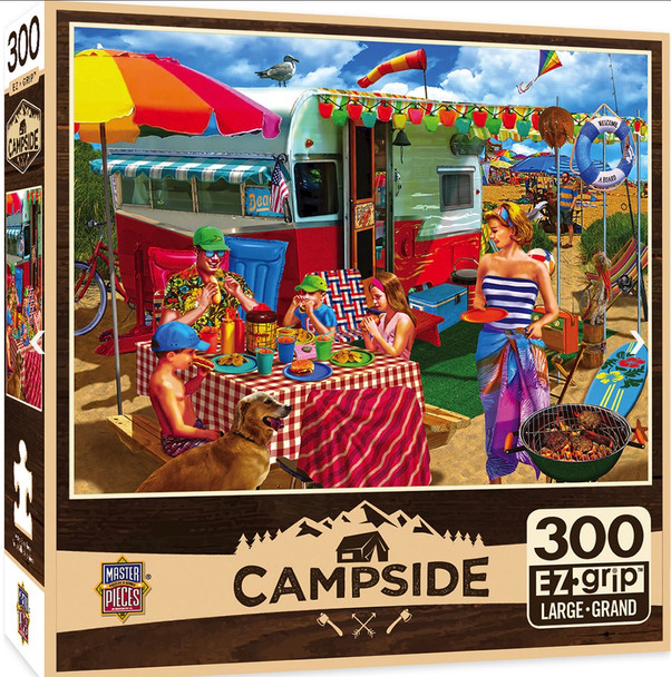 2 Masterpieces Puzzle Campside Trip to the Coast EZ Grip Puzzle 300 pieces