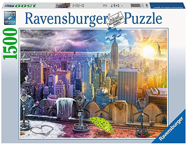 Ravensburger 16008 New York Summer and Winter 1500 Piece Jigsaw Puzzle