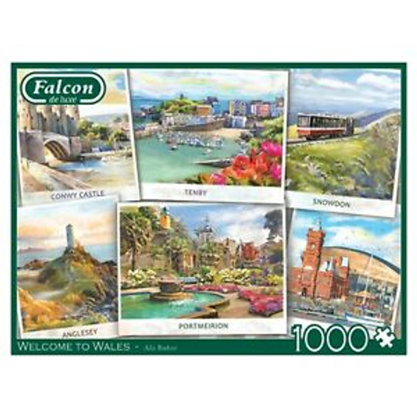 Welcome to Wales 1000 piece jigsaw falcon de luxe