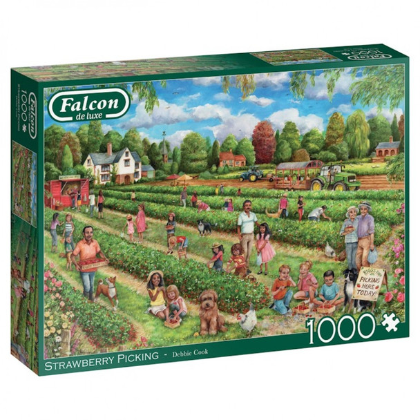 Strawberry picking 1000pc jigsaw falcon de luxe