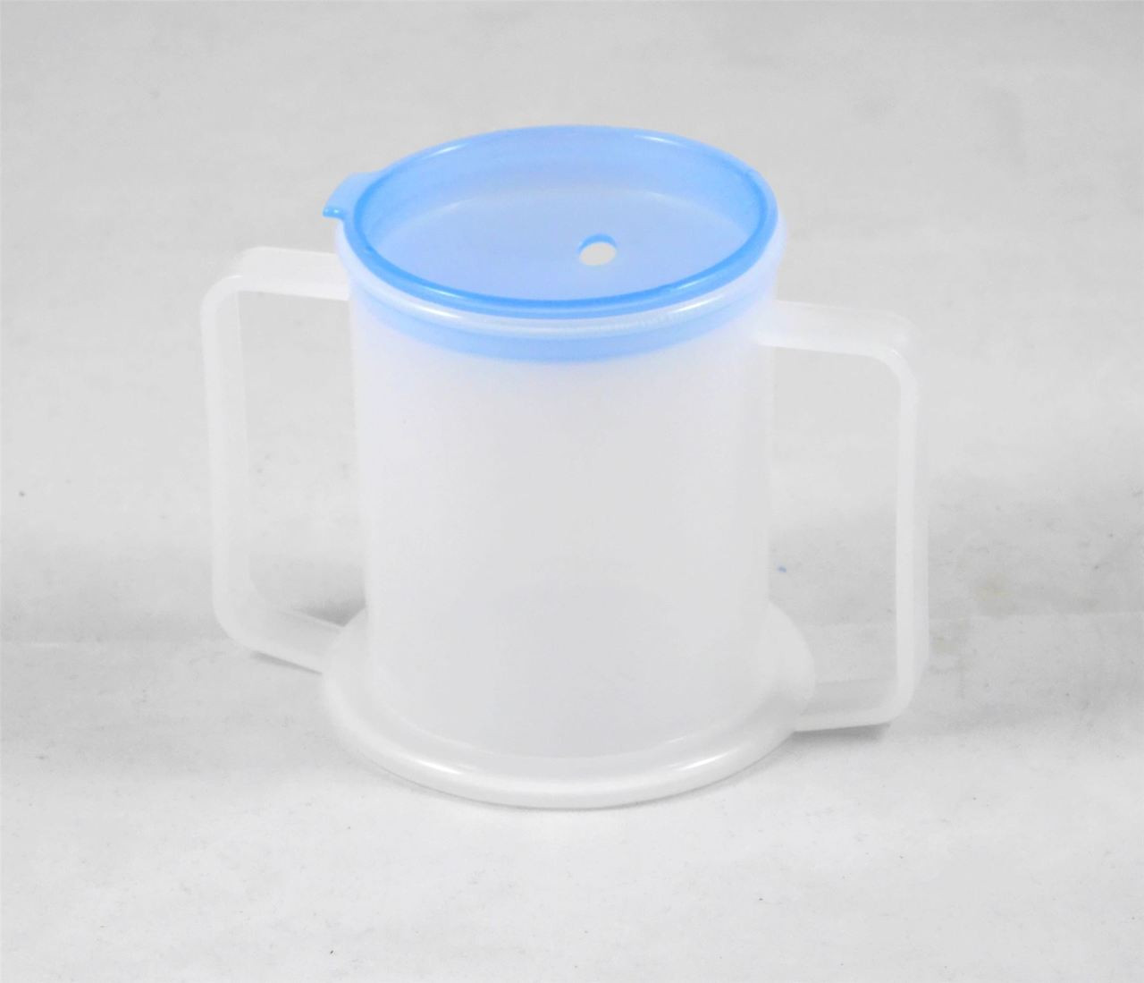 Medisure Two Handled Wide Base Cup Mug with Spouted and Straw Hole Lids