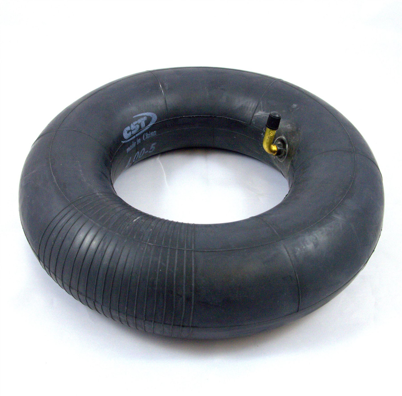 330x100 Mobility Scooter Inner Tube 4.005 400x5 with a Bent Metal