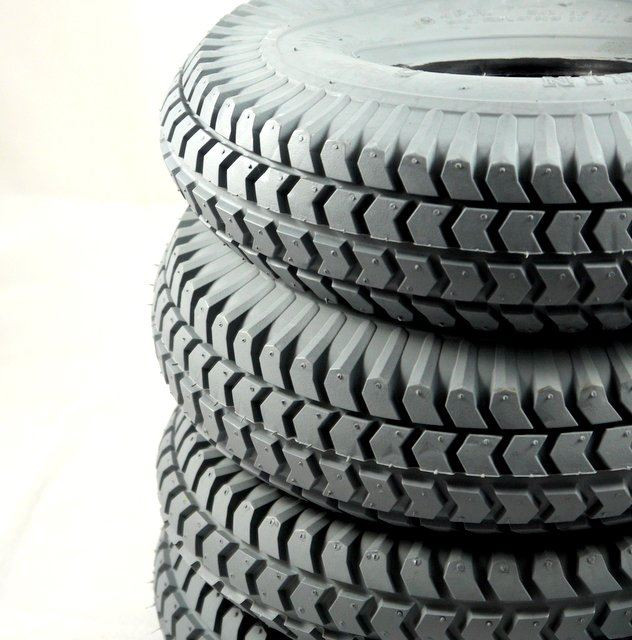 Tyre 3.00-8 Black Knobbly Block Tread Fits Obility Scooter 8 Inch Wheel Ri 4 Ply - View #3