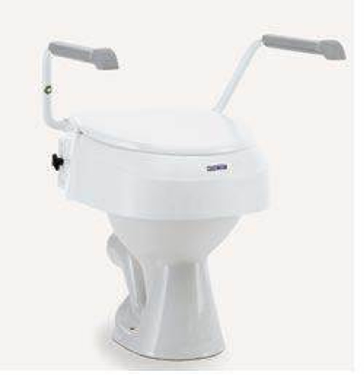 Invacare Aquatec 900 2" 4" or 6" Raised Toilet Seat with Arms and Lid
