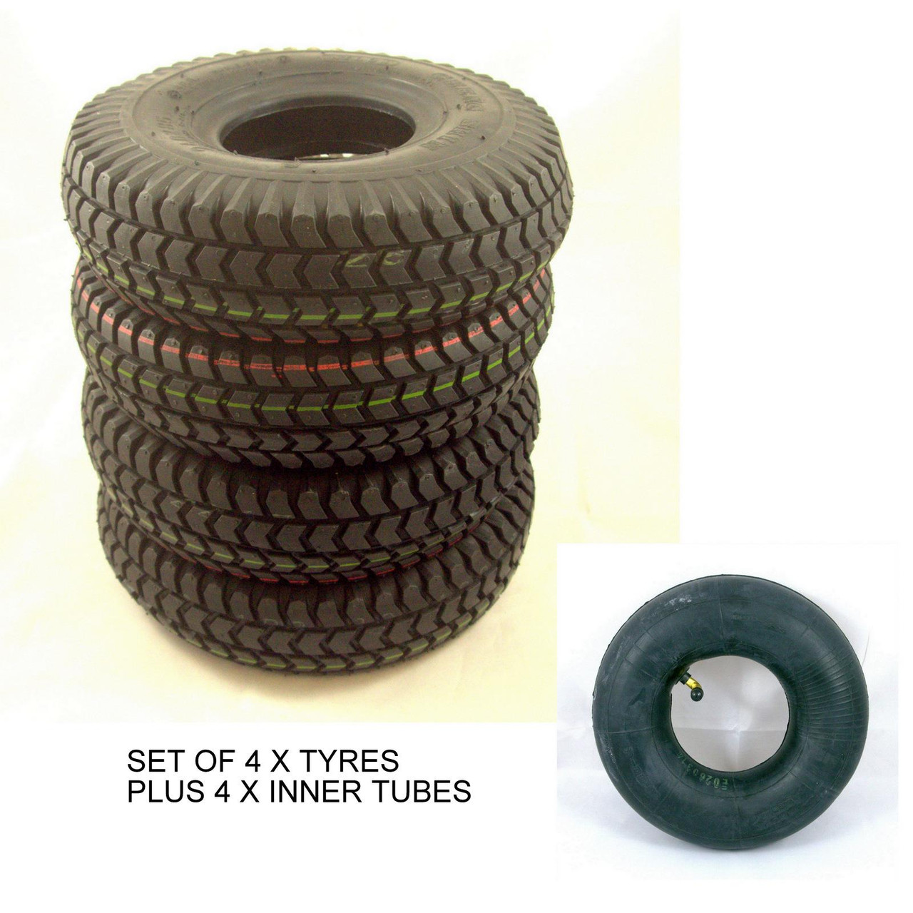 2pcs 3.00-4 Black Rubber Tire Inner Tube Bent 3.00-4 Tube