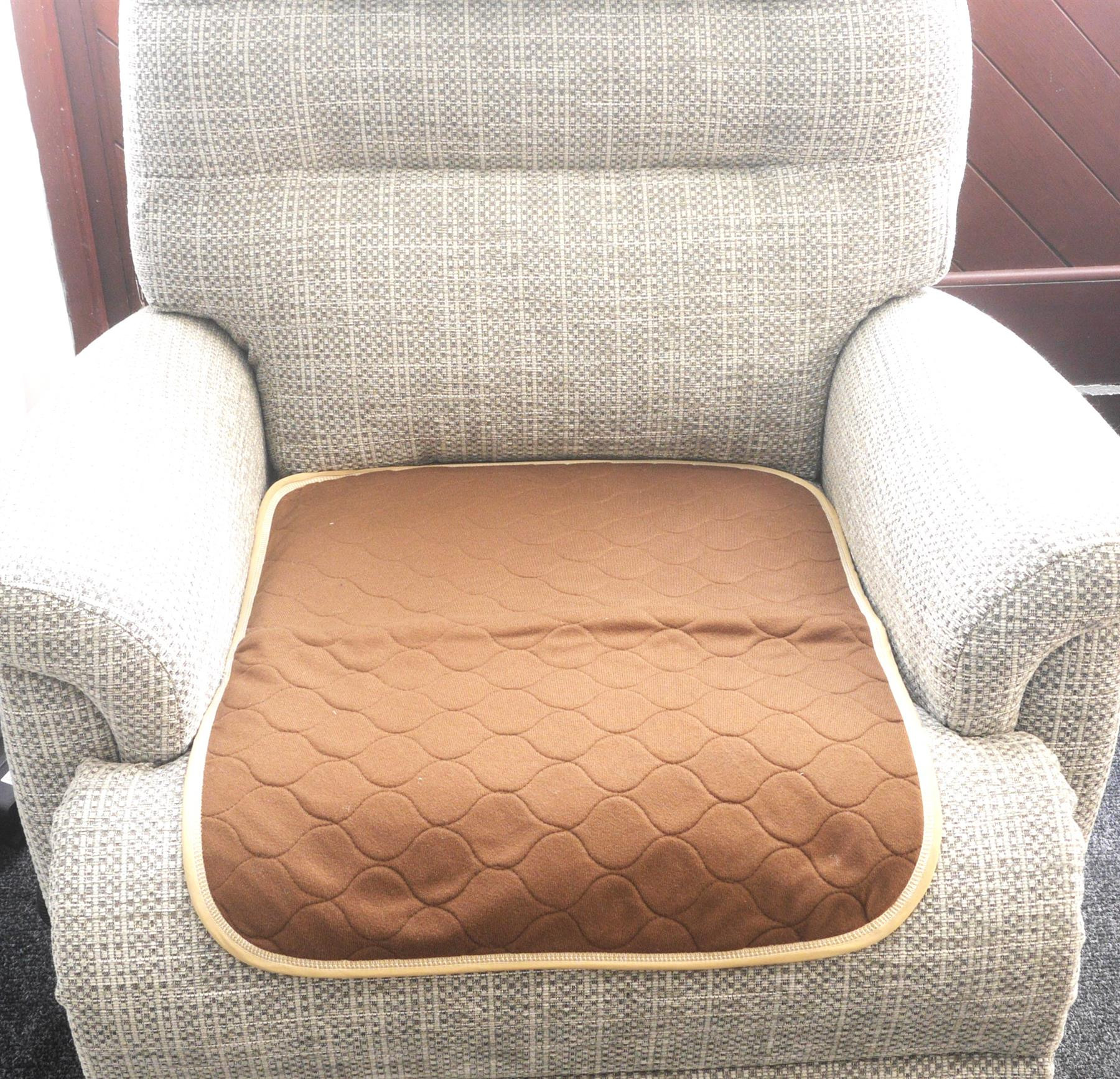 1 of Brown Washable Wheelchair Seat Armchair Incontinence pad Sheet