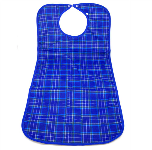 Washable Tartan Soft Material Bib for Adults Clothing Protection from food and liquids drinks
