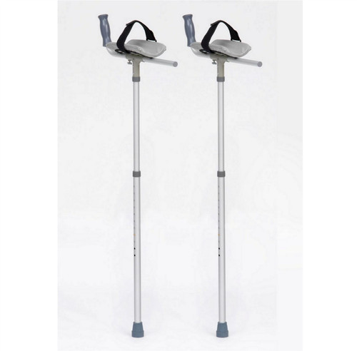 Padded Arm Forearm Rest Crutches with Velcro strap height adjustable platform adjustable lightweight crutches for arthritis and painful hand problems arm take the weight stick cane 19mm ferrules