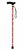 NRS Lightweight Folding Red Floral Walking Stick with Wooden Handle NRS Lightweight Folding Red Floral Walking Stick with Wooden Handle