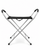 Black 34" Quattro Folding Seat Stick Mobility Aid with Four Feet