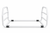 White Solo Bedstick Width Adjustable Transfer Repositioning Support Aid Flat Packed