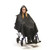 Drive Water Proof Rain Cover Navy Flat Hem Poncho for Wheelchair