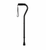 Swan Neck Height Adjustable Black Foam Grip Offset Handle Walking Stick