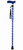 Blue Plastic Handled Height Adjustable Walking Stick with Engraved Pattern Blue Plastic Handled Height Adjustable Walking Stick with Engraved Pattern