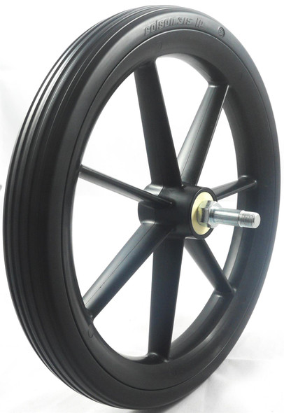 Colson 315mm Black low profile Rear Wheel for NHS Style Wheelchair 12 1/2"