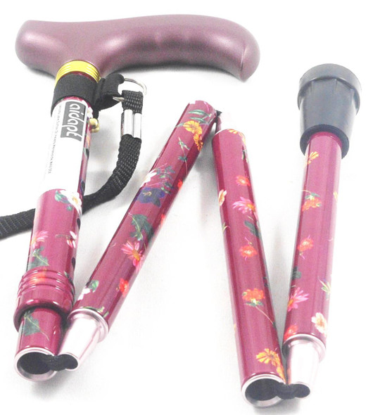Deluxe Premium Folding Walking Cane – Adjustable, Lightweight, Floral Design Deluxe Premium Folding Walking Cane – Adjustable, Lightweight, Floral Design