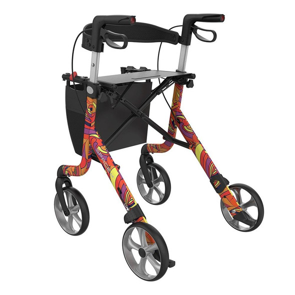 Space LX Aluminium Lightweight Rollator Medium 55 Flower