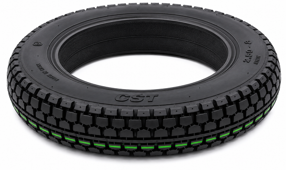 250x8 Sterling Diamond Solid Puncture Proof Black Mobility Scooter Tyre 2.50-8