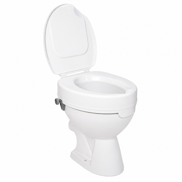 Ticco 2G Raised Toilet Seat with Lid (15cm/6") for Elderly & Disabled