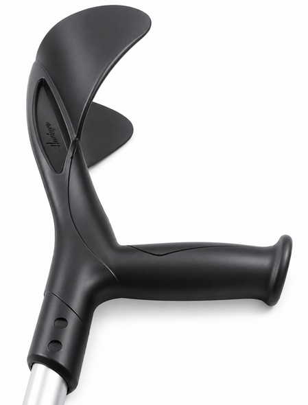 Evolution Elbow Open Cuff Single Crutch Black 77-100cm (30 - 39")