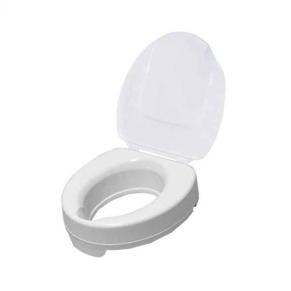 Ticco 2G Raised Toilet Seat with Lid (10cm/4") for Elderly & Disabled