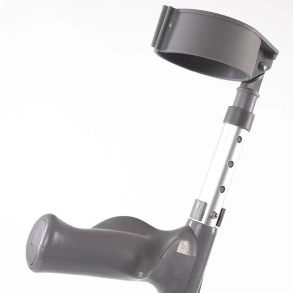 Pair of Large Elbow Double Adjustment Crutches with Comfy Ergo Grip Handles